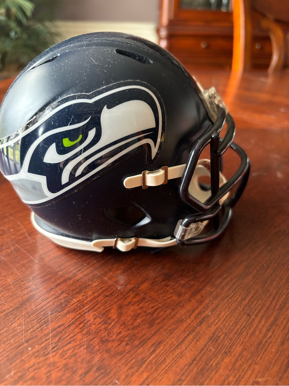 Seattle Seahawks Mini Helmet with Team Logo - Navy & Green